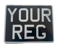 9x7 Black and Silver Number