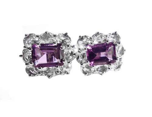 925 silver amethyst cufflinks - 925,