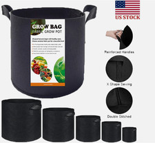 Black Round Fabric Grow Pots