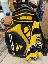 king cobra tour staff bag deluxe yellow black golf bag mike taylor tiger woods