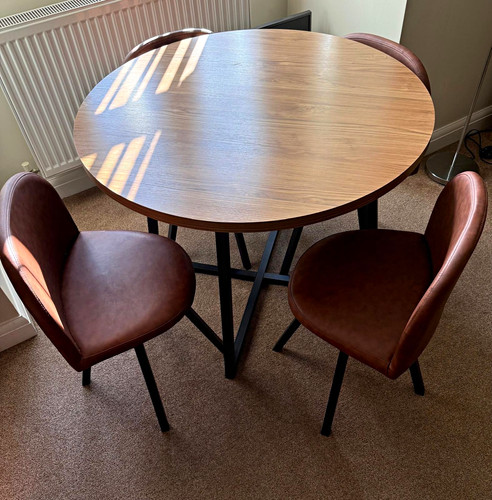 Round medium wood - round, dining