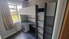 Calder High Sleeper Bed with Desk and Wardrobe