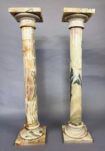 Pair marble plinths gallery - pair, of