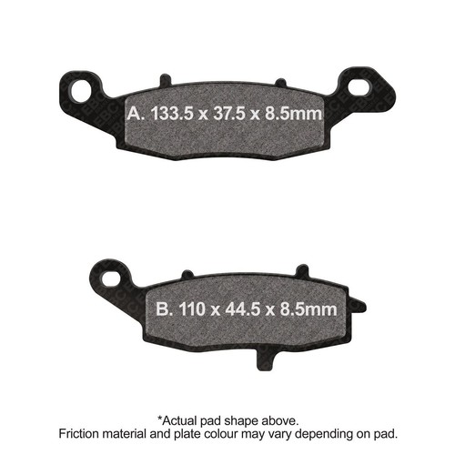 Ebc brake pad front - front, left
