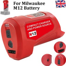 DC 12V Charger Adapter with USB & Type C for Milwaukee M12 12V Li-ion Battery