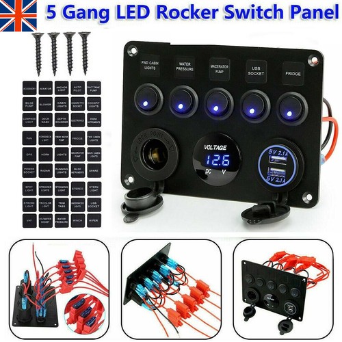 Gang car 12v switch - switch, panel