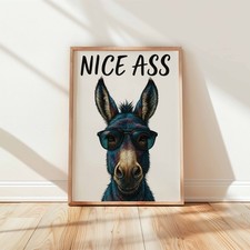 Funny Donkey Wall Art Print