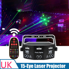 15-Eye Laser Projector RGB DJ Disco Party Lighting LED DMX Strobe Stage Light 