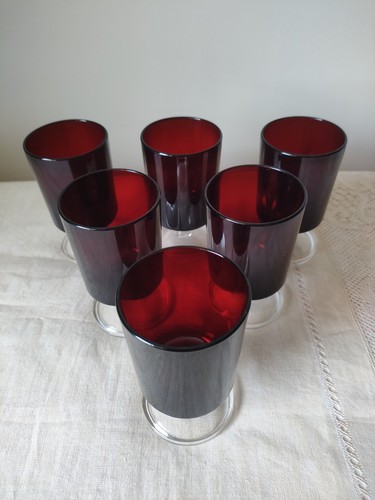 Set vintage luminarc ruby - 6,