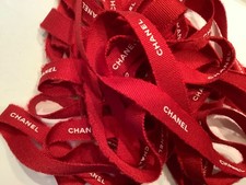 Chanel red gift ribbon - red,