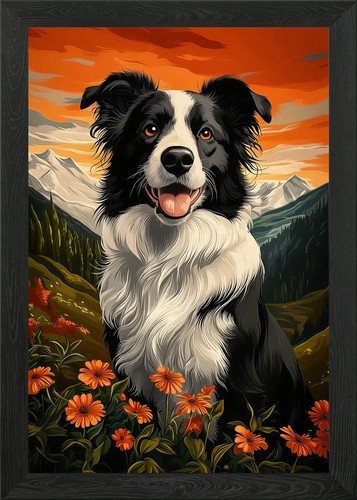 Border collie mountain - border, in