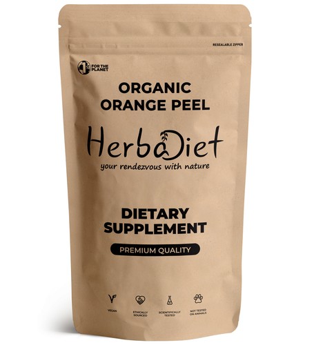 Organic orange peel - powder, for