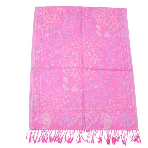 Floral paisley print fuchsia - &,