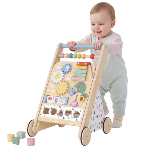 Aiyaplay wooden baby walker - wooden,