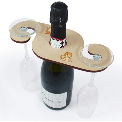 Sitting ginger cat wine - ginger, cat'