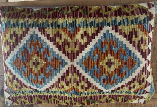 Large handwoven genuine - handwoven, kilim