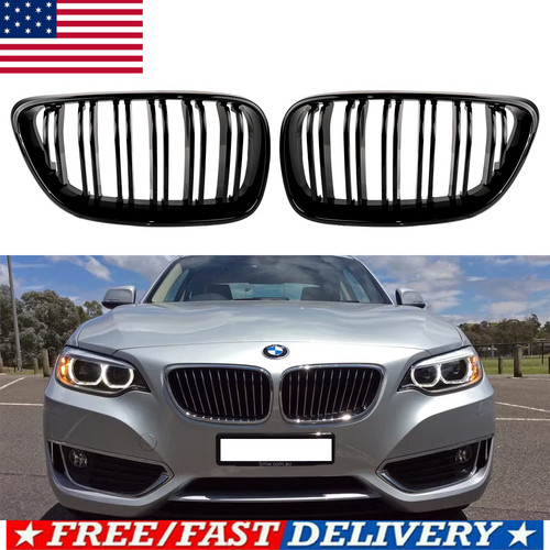 Pair gloss black front kidney - pair,