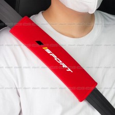 2Pcs Red Car Seat Belt Cover