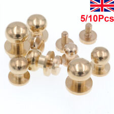 Solid brass sam brown browne button screw studs round rivet 4,5 6,7 8 9 10 mm