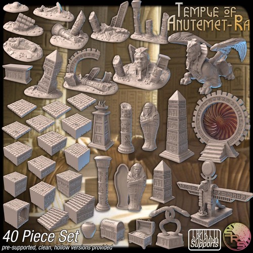 Egyptian terrain set 3d - egyptian,