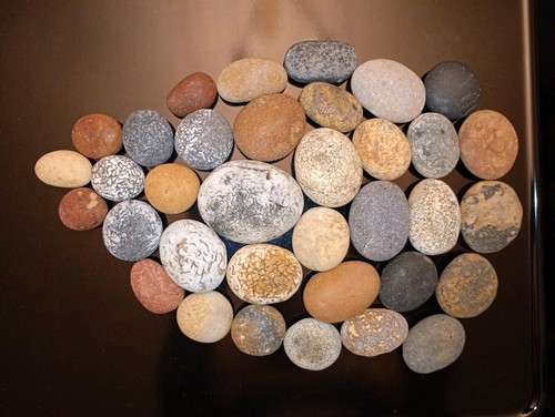 Colourful pebbles for mosaic