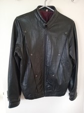 Leather Rockers Jacket Size 40 Studded Front, Back & Cuffs. Stand Up Collar.