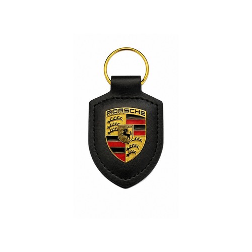 Porsche crest keyring leather - crest,