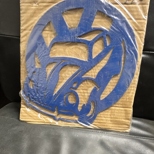 Blue metal beetle wall - beetle,