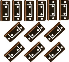 4 x Flush Door Hinges ZINC or Electro Brass 40,50, 60 or 75mm Cabinet Cupboard !