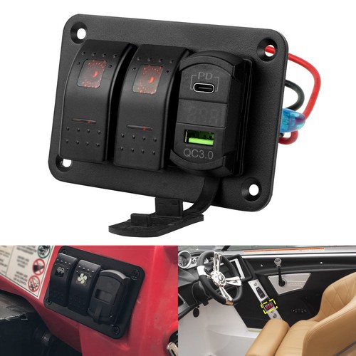 Gang red led light toggle - gang,