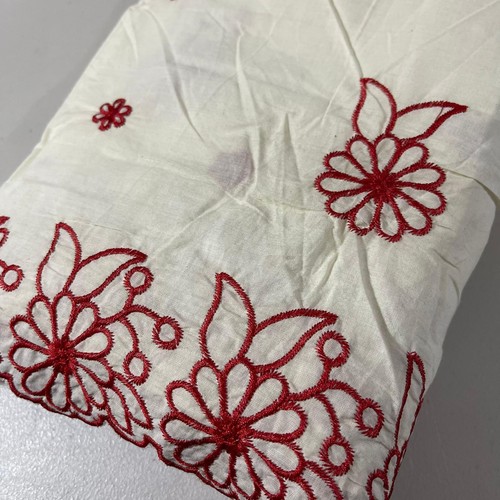 Red floral 100 cotton - red,