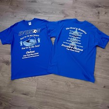 2x Vintage Everton 2009 Road To Wembley FA Cup Final T-Shirts Tees - Size XL