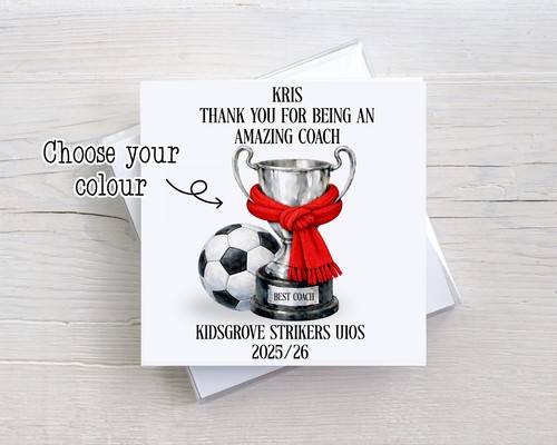 Football coach card - football,