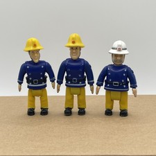 Prism Fireman Sam figures Bundle - Station Officer Steel, Sam & Elvis B1
