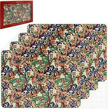 Set of 4 Placemats Golden Lily