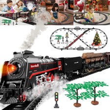 Electric Train Sets for Kids Metal Alloy Christmas Train Toys Steam Locomotive
