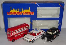 Corgi C1 London Scene (set 3)- Rover 3500 V8 SD1 POLICE - Routemaster Bus - Taxi