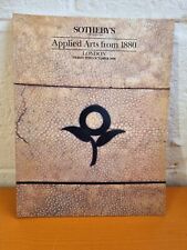 SOTHEBY'S AUCTION CATALOGUE Applied Arts from 1880  - 1990 auction - w
