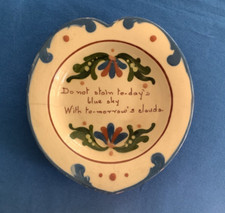 Vintage Longpark Tormohun Torquay Pottery Scandy Pattern ~ Plate 5.75" x 6".