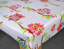 Emily Owl Grey Multi PVC Vinyl