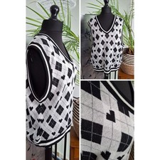 LADIES Argyle sleeveless vest