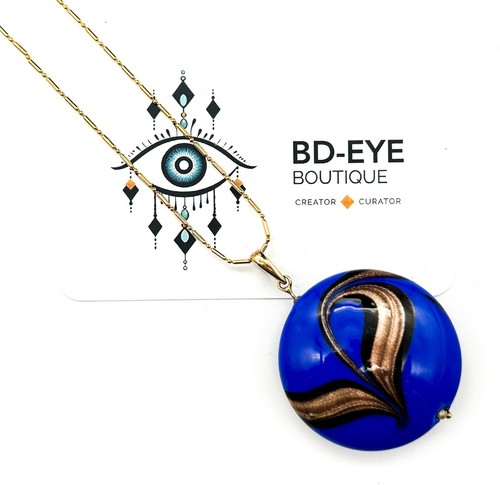 Vintage murano style blue - style,