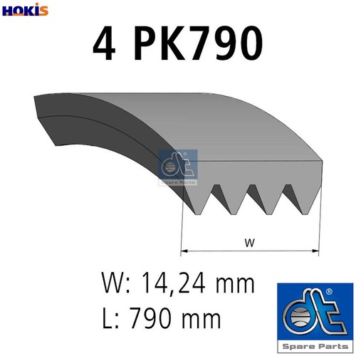 Vribbed belt 34300 for - belt,