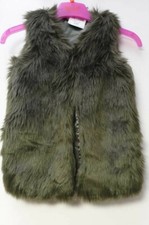 Next Girls Fur Gilet Olive