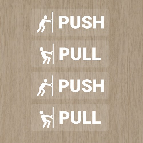 Push pull vinyl sticker - pull,