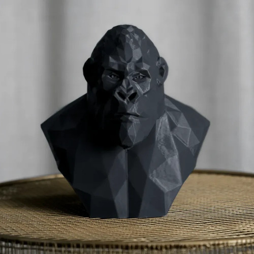 Geometric gorilla sculpture - gorilla,