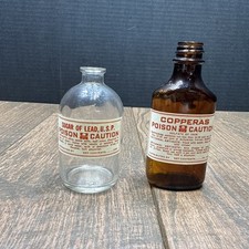 2 Vintage Antique Style Poison