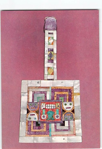 Postcard mosaic hand mirror - mosaic, hand-mirror