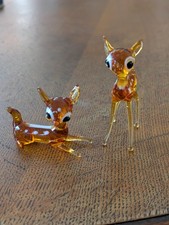 2 Glass Figures Minatures of