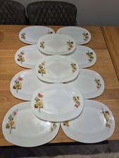 11x Vintage Pyrex JAJ Autumn Glory 12"  Oval Steak Serving Dinner Plates